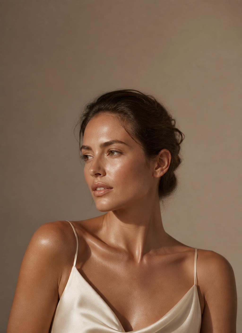 Woman with luminous skin following skin rejuvenation and wellness treatment at SURREY.SKIN